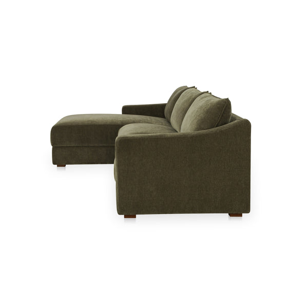Farrow Sectional in Cedar Green with Left Chaise