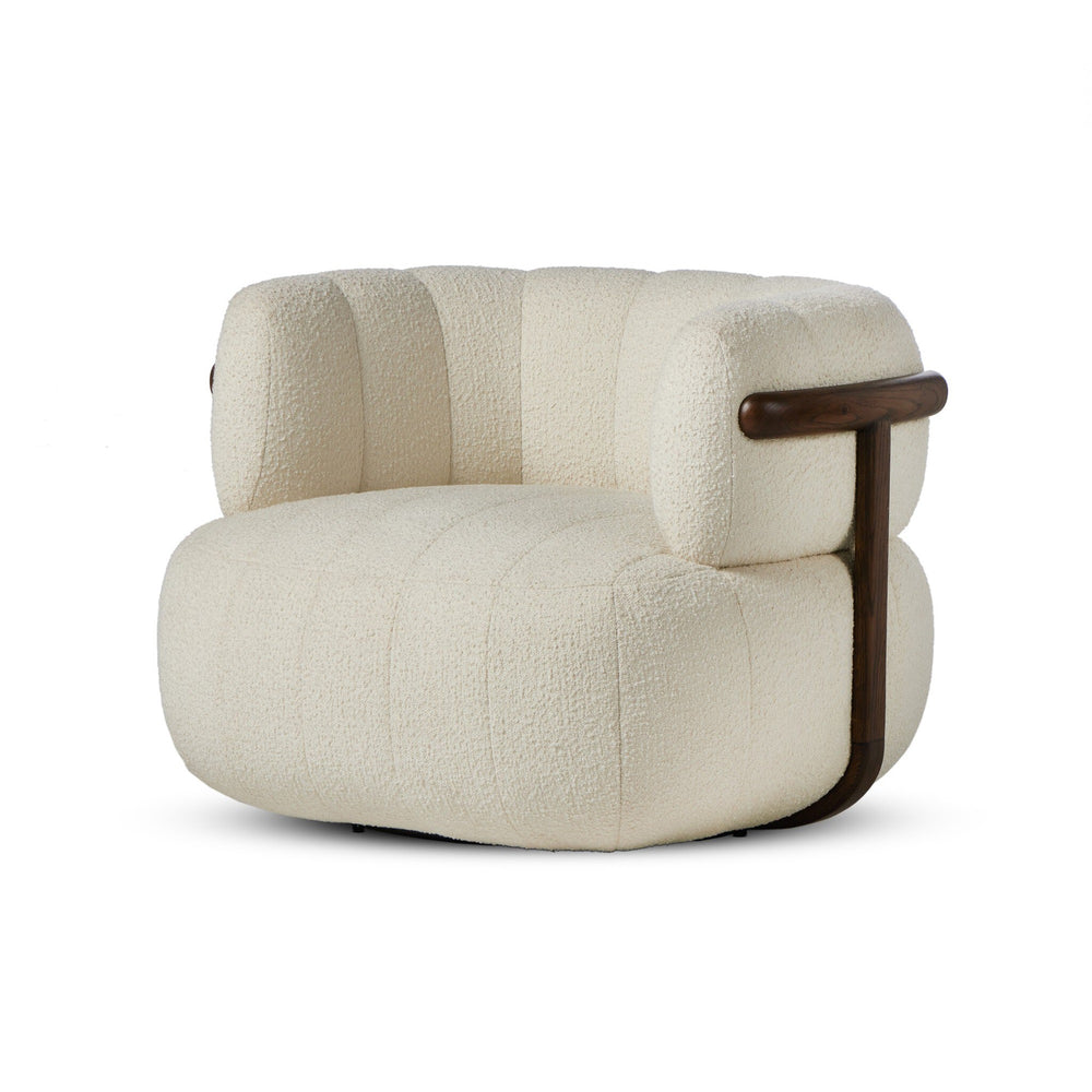 Doss Swivel Chair In Terra Brown Oak