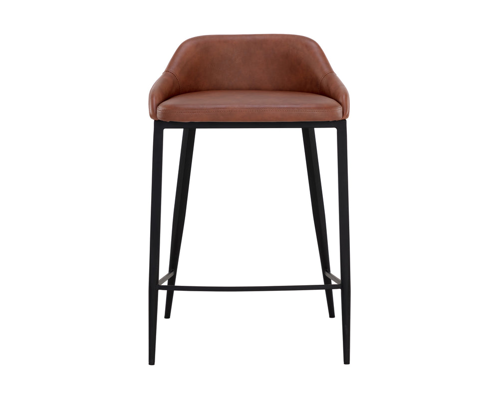 ASTRA COUNTER STOOL - BLACK - CINNAMON BROWN