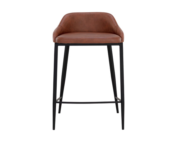 ASTRA COUNTER STOOL - BLACK - CINNAMON BROWN
