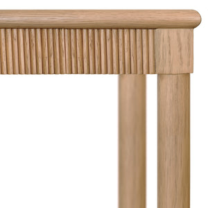 CLASSIC BAR CART WITH FLUTED DETAIL IN NATURAL OAK