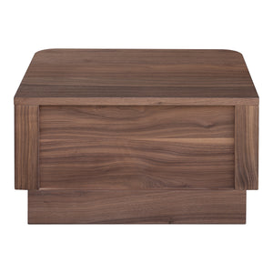 Moe's Round Off Small Nightstand in Walnut