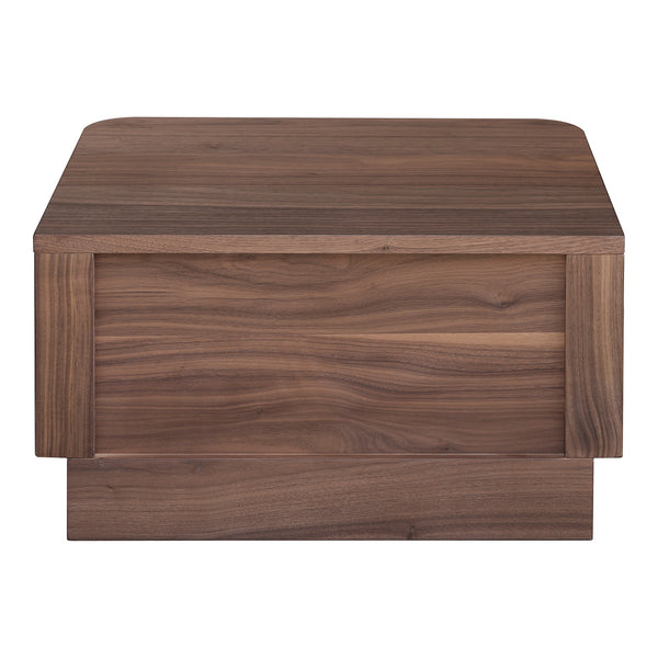 Moe's Round Off Small Nightstand in Walnut
