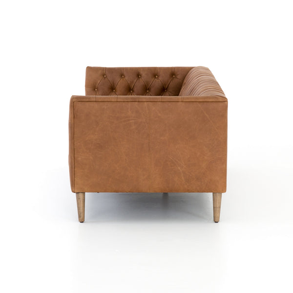 Williams Leather Sofa-75"-Nat Wash Camel