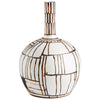 Risse Vase in Ebony and White
