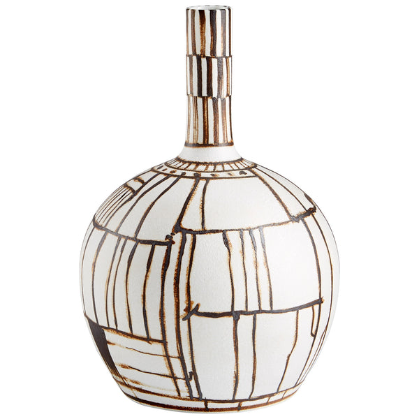 Risse Vase in Ebony and White