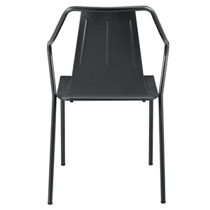 Callum Metal Chair In Metallic Gunmetal