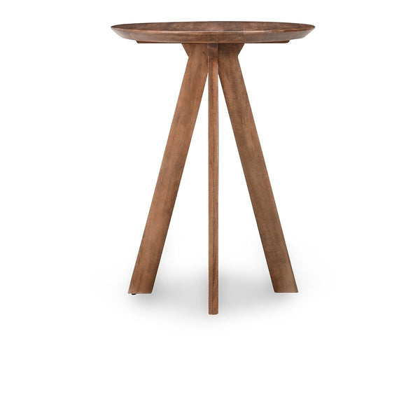Rodrigo Solid Wood Round Bar Table - Hickory Brown