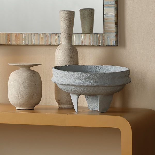 Highland Decorative Ceramic Vase, Cream
