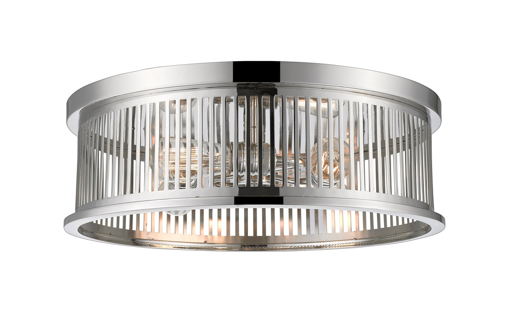 Camellia 4 Light Flush Mount in Polished Nickel Finish