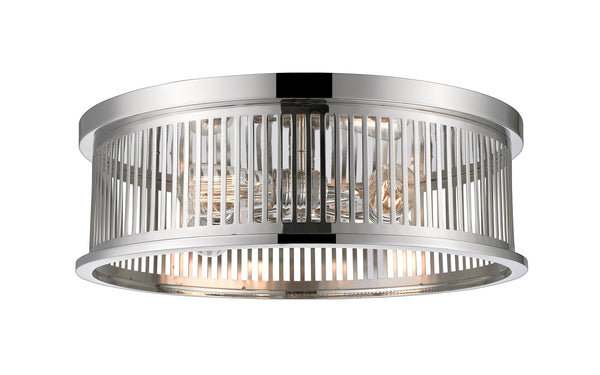 Camellia 4 Light Flush Mount in Polished Nickel Finish