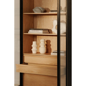 Moe's Charlotte Tall Cabinet with Glass Doors