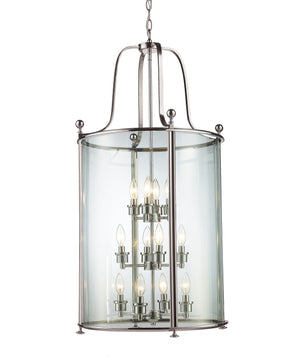 Wyndham 12 Light Pendant in Brushed Nickel Finish