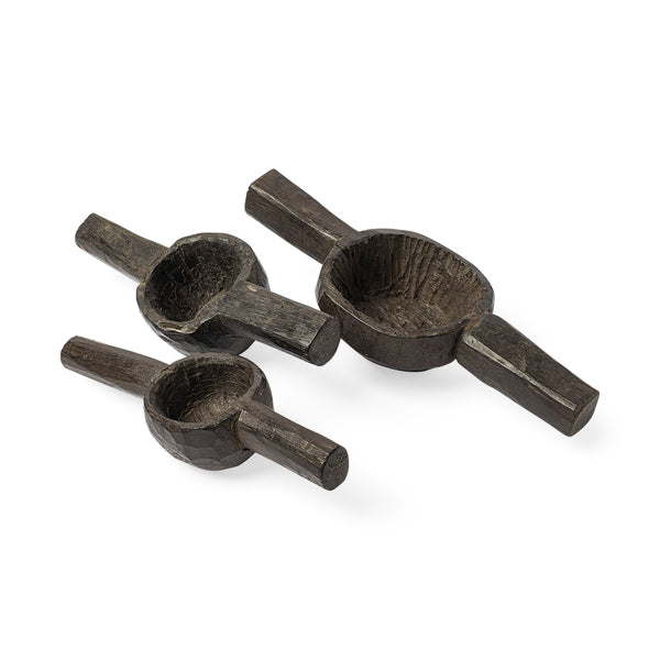 Oro (Set of 3) Brown Tribal Inspired Measuring Cups