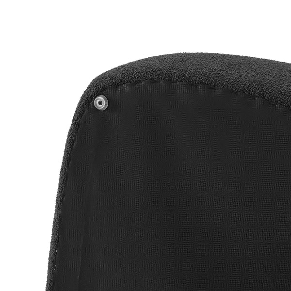 Carlese Boucle Big Ottoman, Palladian Charcoal