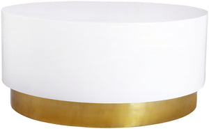 Max Coffee Table In White/Gold
