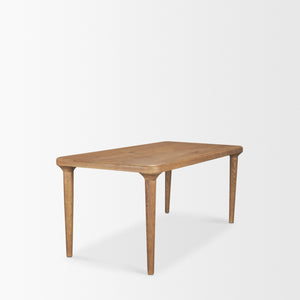 Suvan 72L Light Brown Rectangular Oak Wood Dining Table