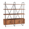 Verbania 75" Acacia Wood Bookshelf, Pecan Brown