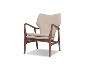 INGRID Occasional Chair in oatmeal tweed ash stained in light