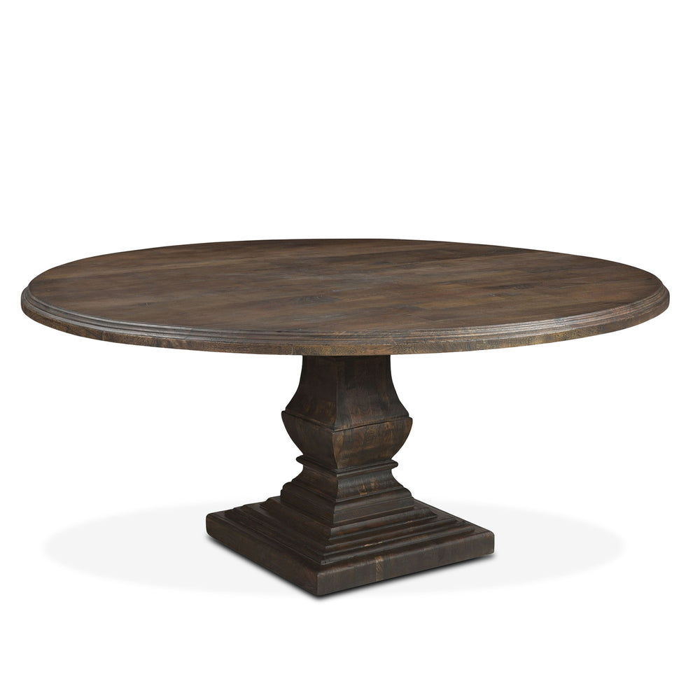 Nimes 72" Round Dining Table, Weathered Mango