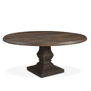 Nimes 72" Round Dining Table, Weathered Mango