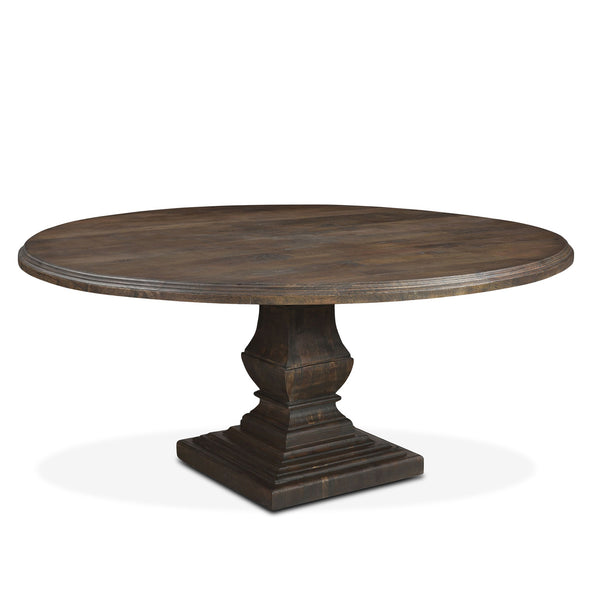 Nimes 72" Round Dining Table, Weathered Mango