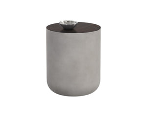 Diaz End Table - Grey - Wood Grain Brown