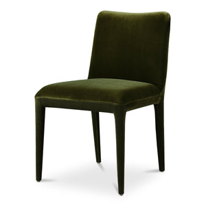 Moe's Calla Dining Chair Green Velvet, Set of 2