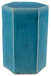 Porto Ceramic Indoor/Outdoor Side Table-Large, Azure
