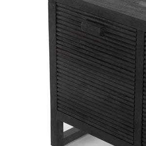Lorne Media Console In Dark Reeded Totem