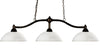 Chance 3 Light Billiard Light in Bronze Finish