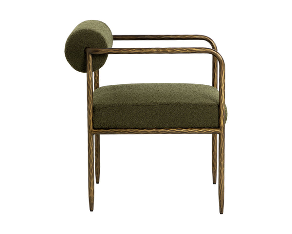 AJANI DINING ARMCHAIR - COPENHAGEN OLIVE