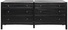 Hampton 6-Drawer Mahogany Dresser with Brass Pulls in Hand-Rubbed Black