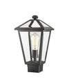 Talbot 1 Light Outdoor Post Mount Fixture in Black Finish