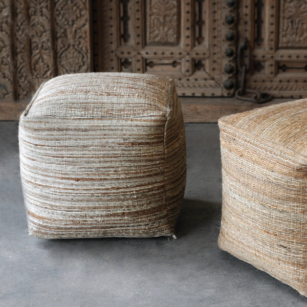 Shiro Pouf In Beige