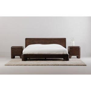 Moe's Rowan Nightstand Dark Brown Acacia