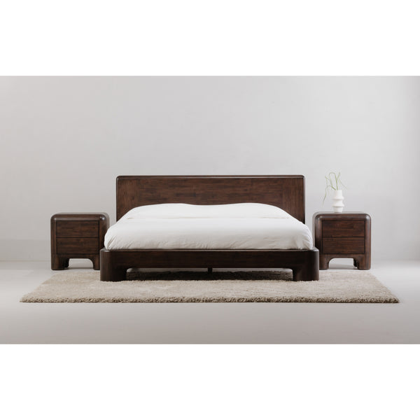Moe's Rowan Nightstand Dark Brown Acacia