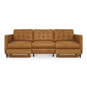 Moe's Bridgers Power Recliner Sofa Tan Leather