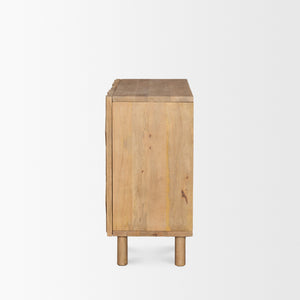 Heera Light Brown Diamond Motif w/ Shelf Accent Cabinet