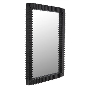 Rift Mindi Wood and Mirror in Charcoal Black