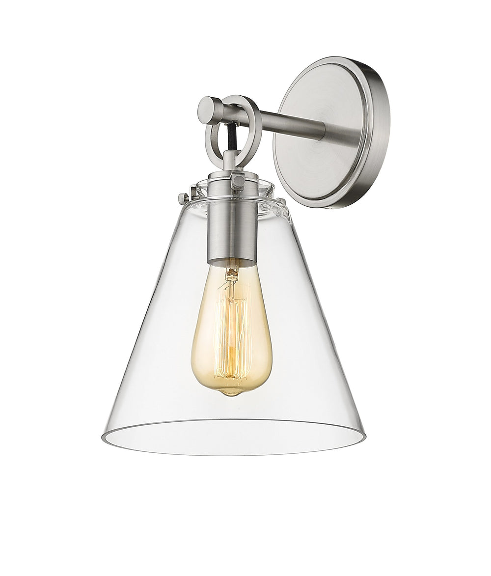Harper 1 Light Wall Sconce in Brushed Nickel Finish