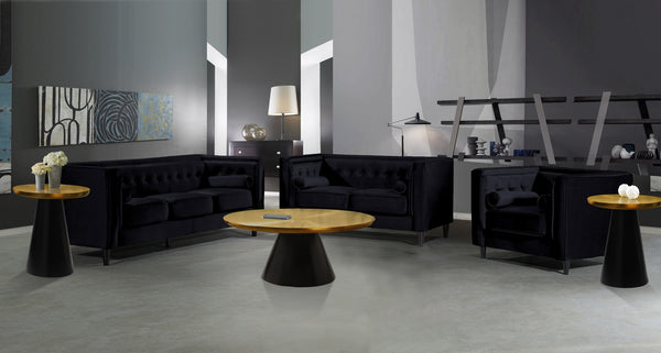 Harry Coffee Table In Brushed Gold/Matte Black