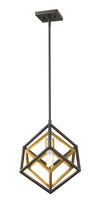 Euclid 1 Light Mini Pendant in Olde Brass + Bronze Finish