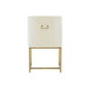 Lisa Cream Pleated Velvet Dining Chair