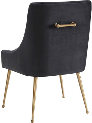 Beatrix Grey Velvet Side Chair