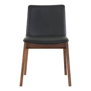 Moe's Deco Dining Chair Set of 2, Ebony PVC