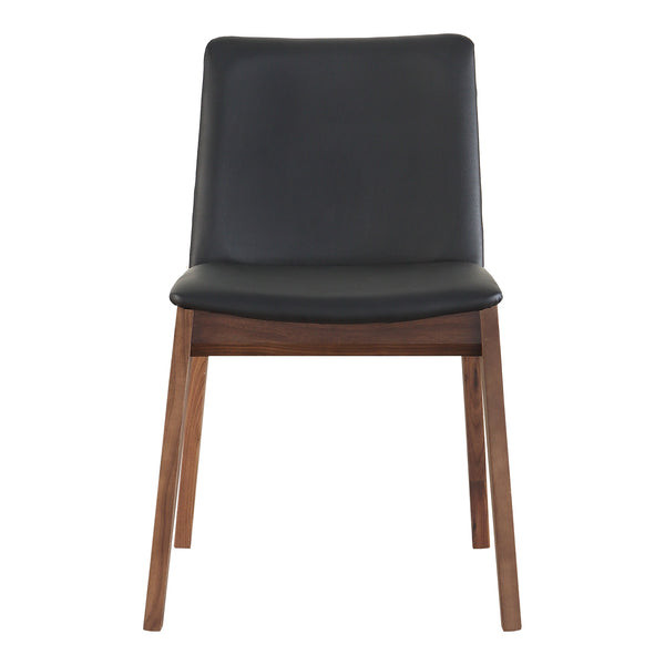 Moe's Deco Dining Chair Set of 2, Ebony PVC