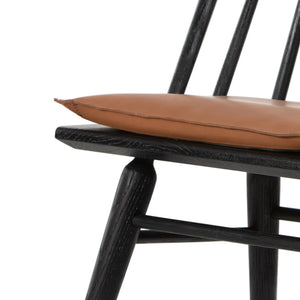 Lewis Windsor Chair W Cushion In Black Oak