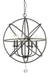 Tull 6 Light Chandelier in Matte Black Finish