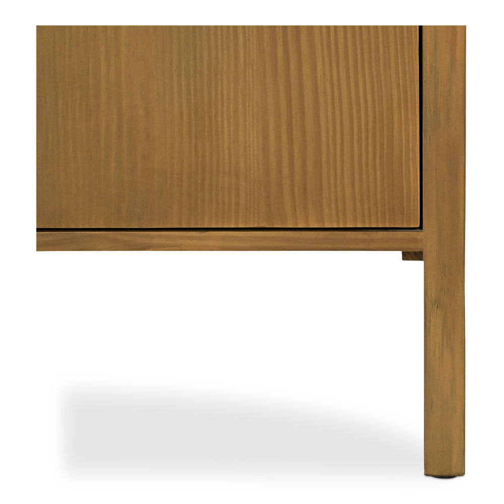 Lachlan Sideboard Brown with Shelves & Drawers